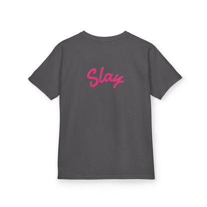 Kids Tee — Pink “Baddie 67” Front & “Slay” Back Graphic - Sole & Drip