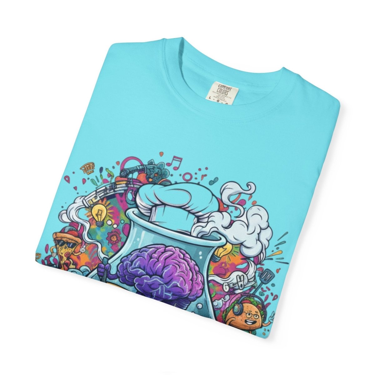 "Let Me Cook" T-Shirt — Colorful Chef Brain Illustration - Sole & Drip
