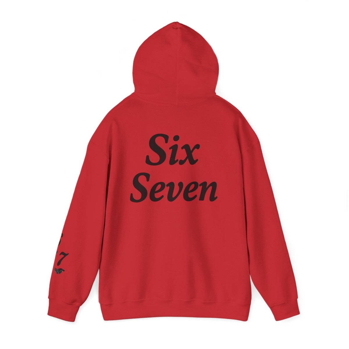 Hooded Sweatshirt - 6 7 w/hands on Front , Six Seven on back and 6 7 w hands on Left side - Sole & Drip