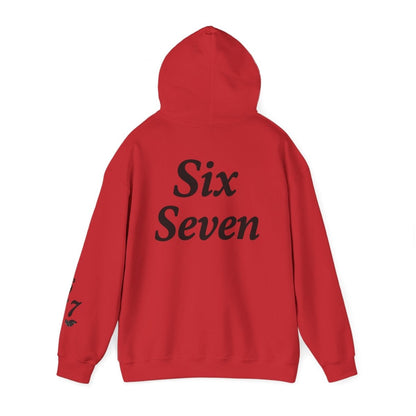 Hooded Sweatshirt - 6 7 w/hands on Front , Six Seven on back and 6 7 w hands on Left side - Sole & Drip