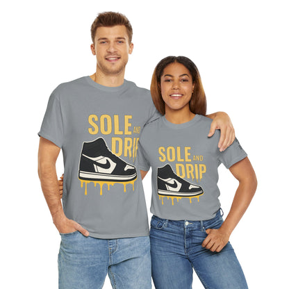 Sole and Drip Short Sleeve Tee — Sneaker Graphic Shirt with 'SOLE AND DRIP' Design