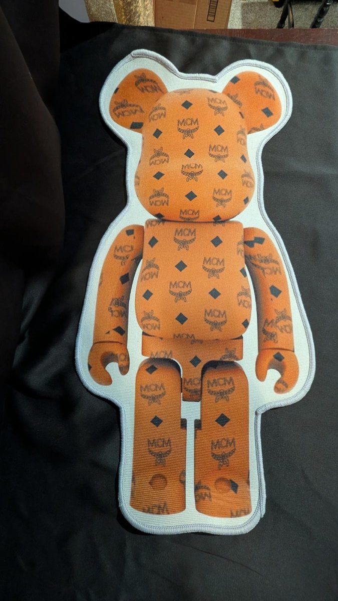 NEW Hypebeast MCM Monogram x Bearbrick Figure Rug 31" Die - Cut Accent Mat - Sole & Drip