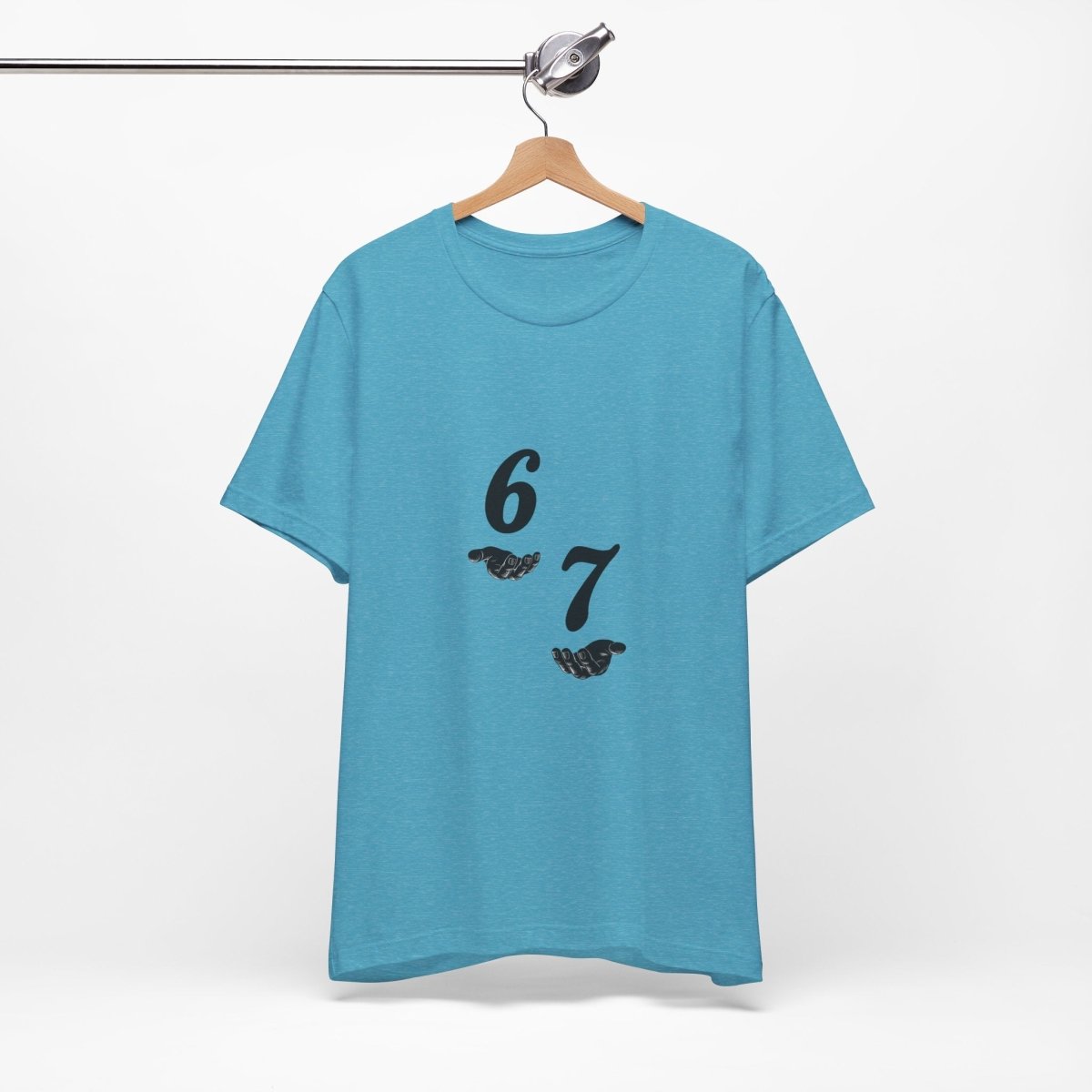 6 7 W hands Tee — Minimal 6 7 w/hands Graphic T-Shirt - Sole & Drip