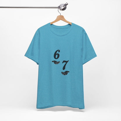 6 7 W hands Tee — Minimal 6 7 w/hands Graphic T-Shirt - Sole & Drip