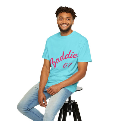 Baddie 67 T-Shirt — Pink Script "Baddie" Front & "Slay" Back - Sole & Drip