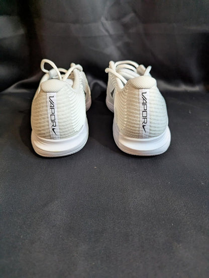 NEW NIB Nike Court Air Zoom Vapor 12 HC Tennis Shoe White Black Men's 10 FV5552 - Sole & Drip