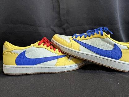 Travis Scott Jordan 1 Low OG SP "Canary" Wmns 11.5 / Men's 10 DZ4137 - 700 - Sole & Drip