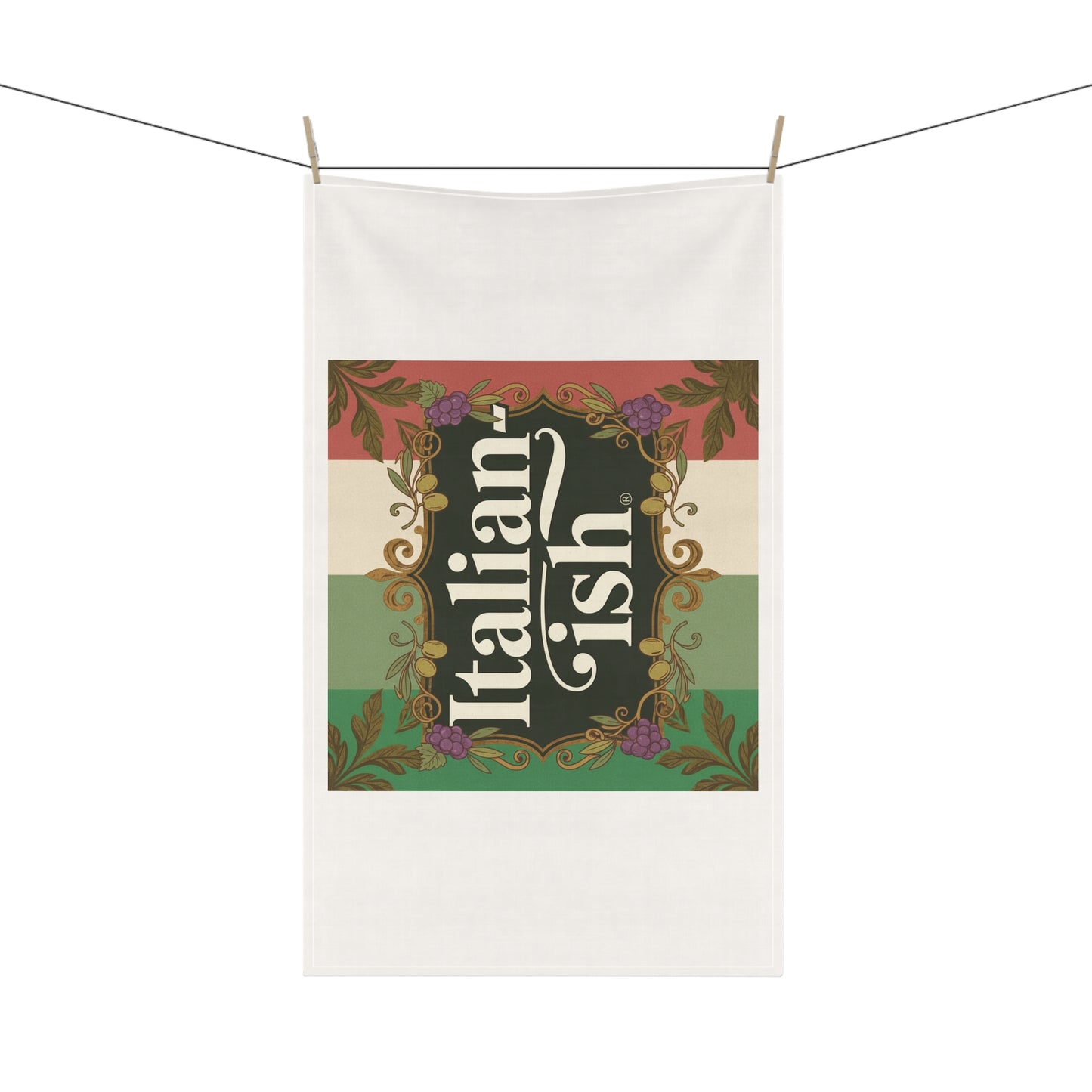 Italian-ish Tea Towel — Vintage Italian Flag Kitchen Towel