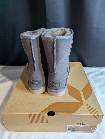NEW KOOLABURRA UGG Koola Short Rabbit Grey Suede Boots Womens 7 1017090 W/Box
