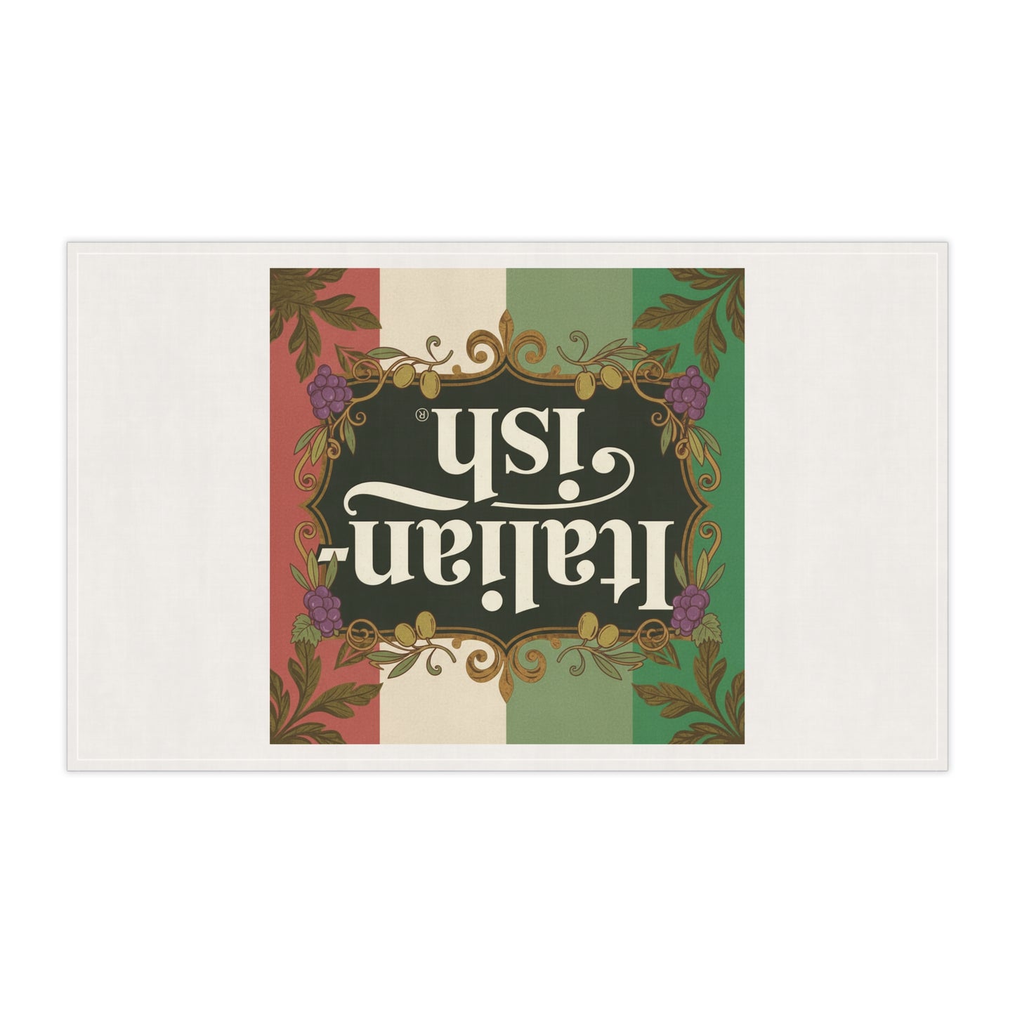 Italian-ish Tea Towel — Vintage Italian Flag Kitchen Towel