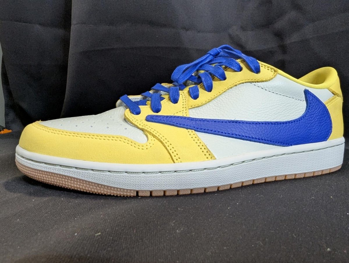 Travis Scott Jordan 1 Low OG SP "Canary" Wmns 11.5 / Men's 10 DZ4137 - 700 - Sole & Drip