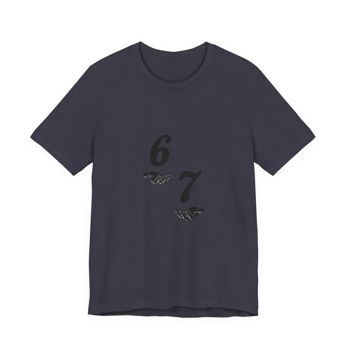 6 7 W hands Tee — Minimal 6 7 w/hands Graphic T-Shirt - Sole & Drip
