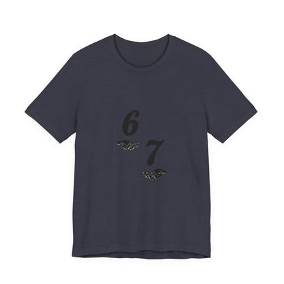 6 7 W hands Tee — Minimal 6 7 w/hands Graphic T-Shirt - Sole & Drip