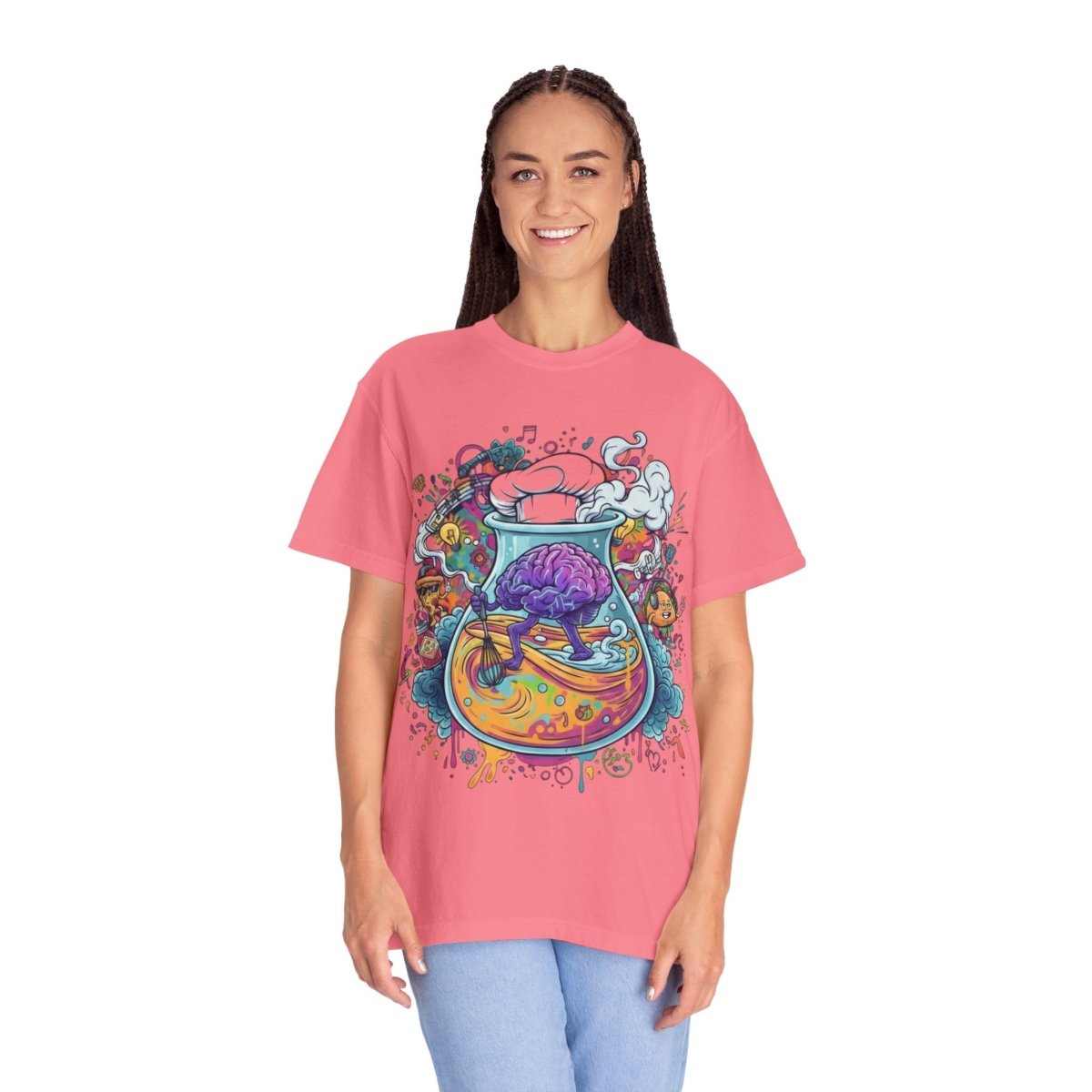 "Let Me Cook" T-Shirt — Colorful Chef Brain Illustration - Sole & Drip