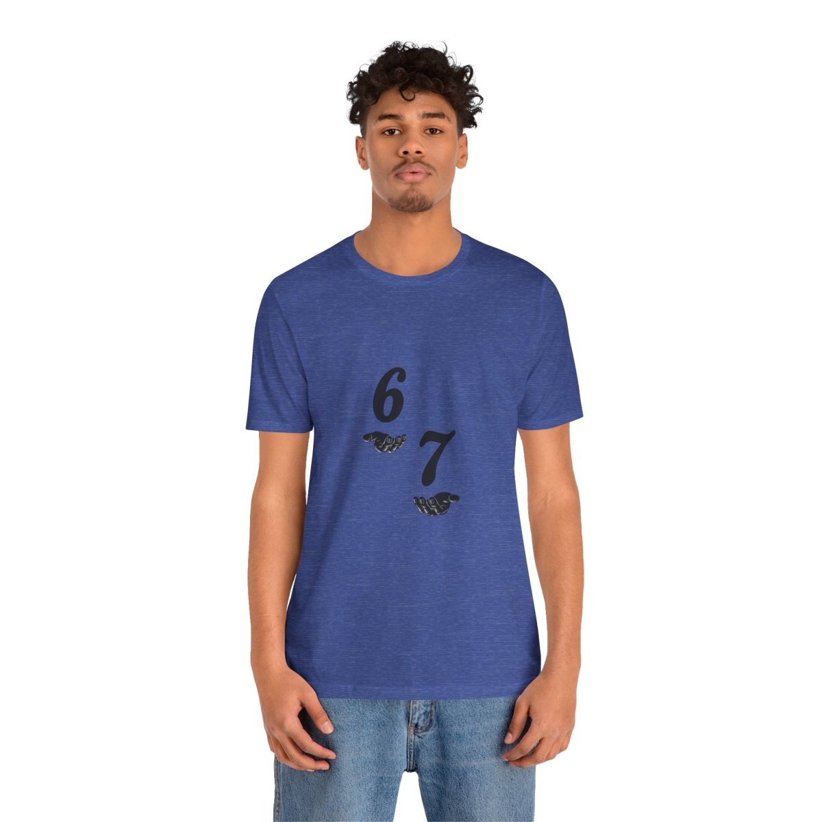 6 7 W hands Tee — Minimal 6 7 w/hands Graphic T-Shirt - Sole & Drip