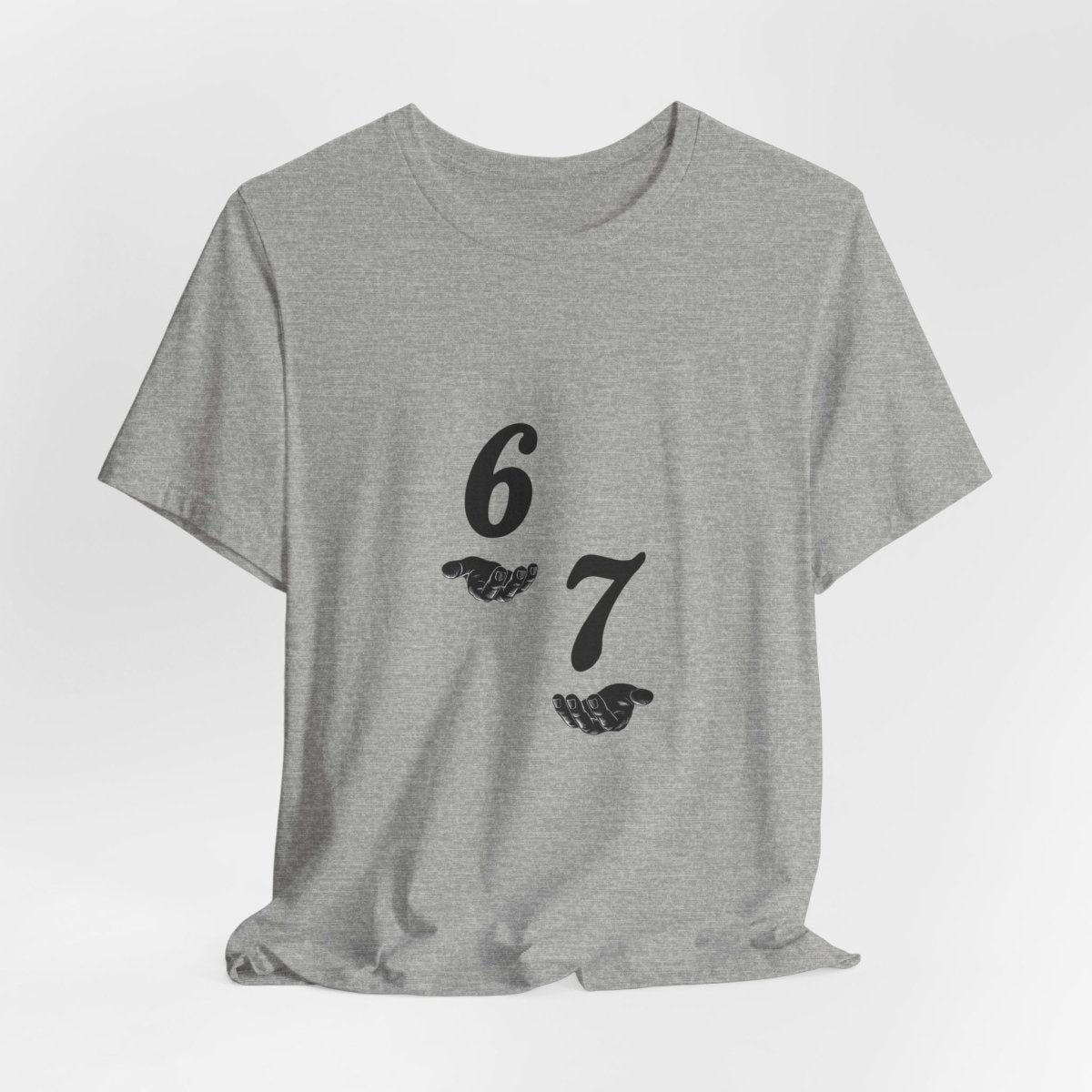 6 7 W hands Tee — Minimal 6 7 w/hands Graphic T-Shirt - Sole & Drip