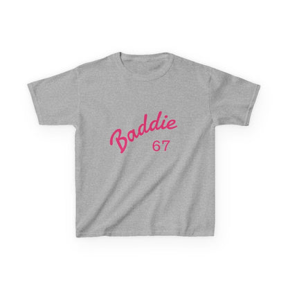 Kids Tee — Pink “Baddie 67” Front & “Slay” Back Graphic - Sole & Drip