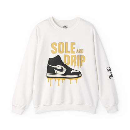 Sole and Drip Sweatshirt — Sneaker Graphic Shirt with 'SOLE AND DRIP' Design