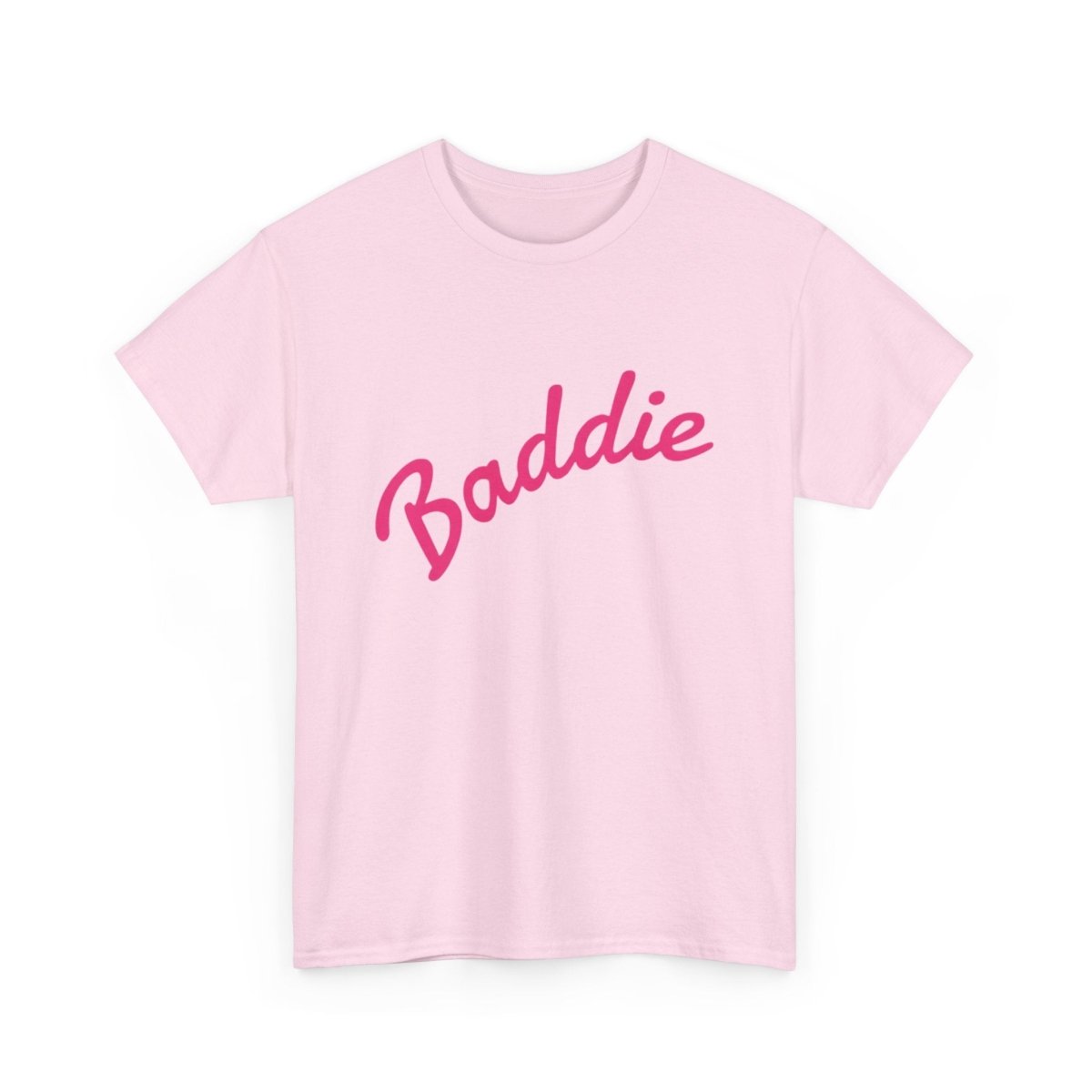 Baddie Script Tee — Pink Retro Graphic T‑Shirt - Sole & Drip