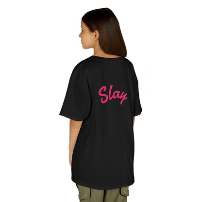 Kids Tee — Pink “Baddie 67” Front & “Slay” Back Graphic - Sole & Drip
