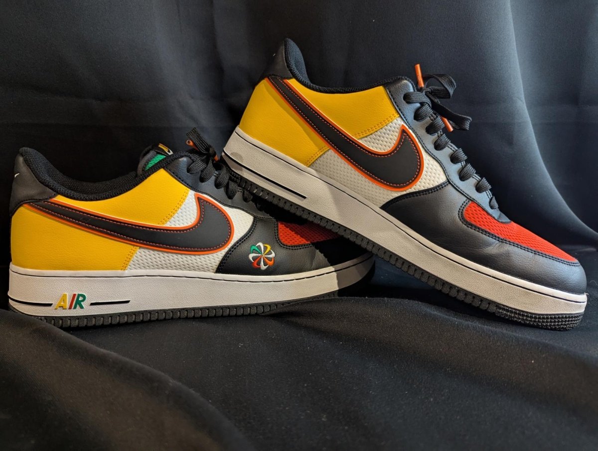 Nike Air Force 1 Low "Sunburst" Size 13 Used VGC CK9282 - 100 Multi - Color Retro - Sole & Drip