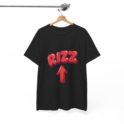 Adult Tee — Playful "RIZZ" Arrow Graphic Shirt