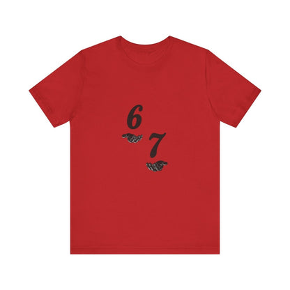 6 7 W hands Tee — Minimal 6 7 w/hands Graphic T-Shirt - Sole & Drip