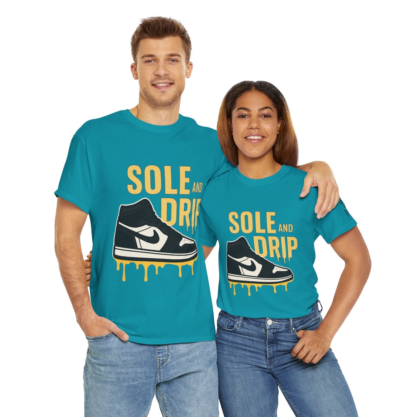 Sole and Drip Short Sleeve Tee — Sneaker Graphic Shirt with 'SOLE AND DRIP' Design
