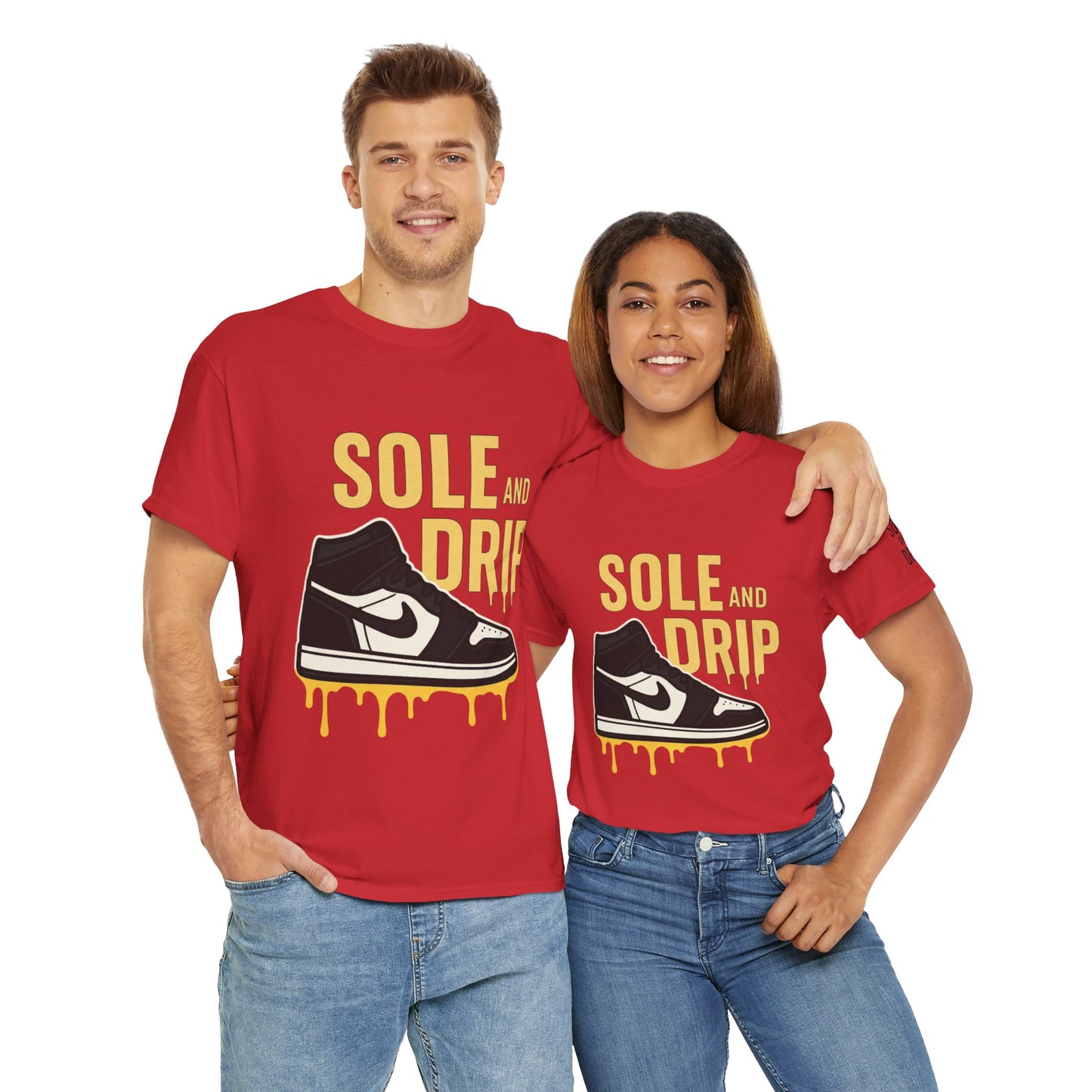Sole and Drip Short Sleeve Tee — Sneaker Graphic Shirt with 'SOLE AND DRIP' Design