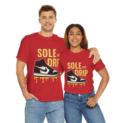 Sole and Drip Short Sleeve Tee — Sneaker Graphic Shirt with 'SOLE AND DRIP' Design