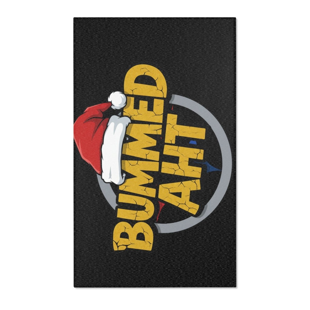 Bummed Aht Christmas Area Rug – Funny Santa Hat Holiday Doormat - Sole & Drip