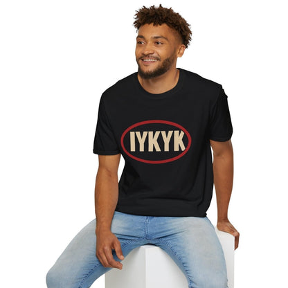 IYKYK Oval Graphic T-Shirt — Minimal Retro 'IYKYK' Tee - Sole & Drip