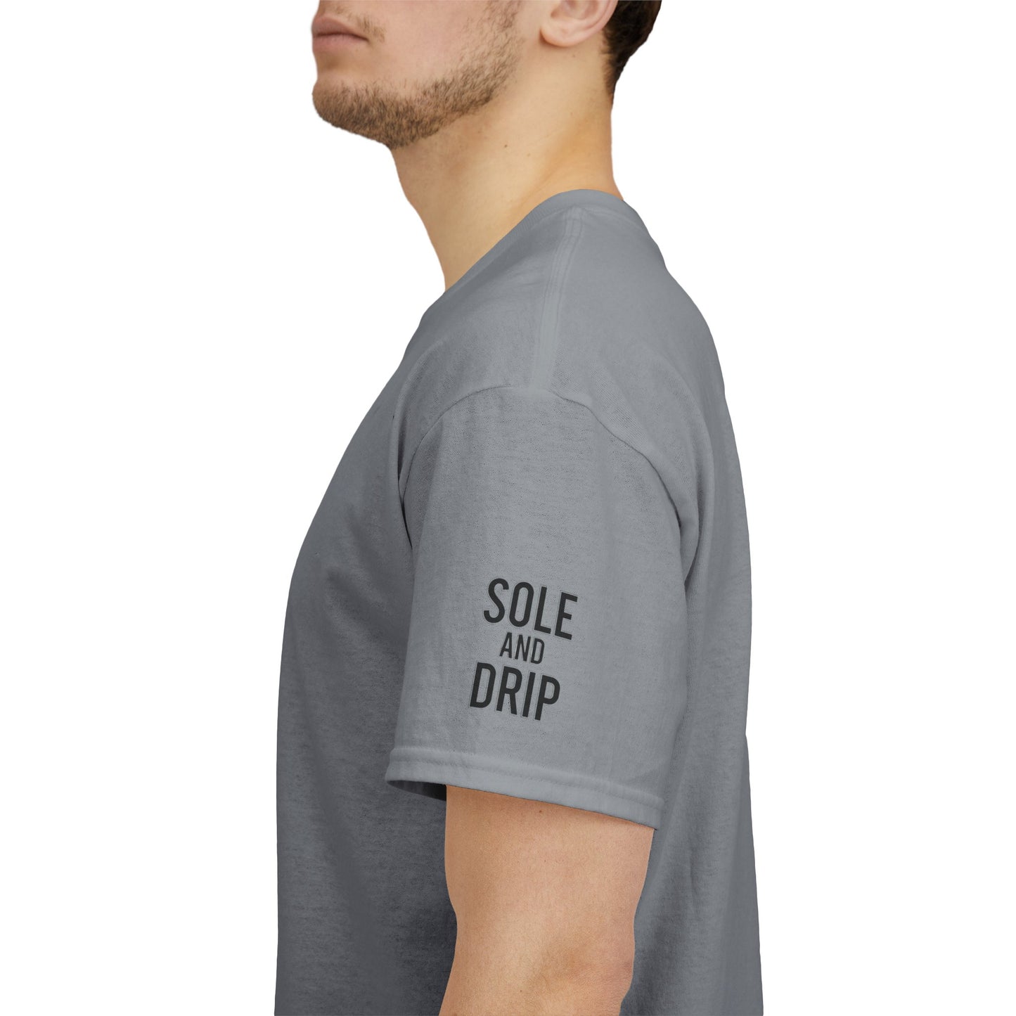 Sole and Drip Short Sleeve Tee — Sneaker Graphic Shirt with 'SOLE AND DRIP' Design