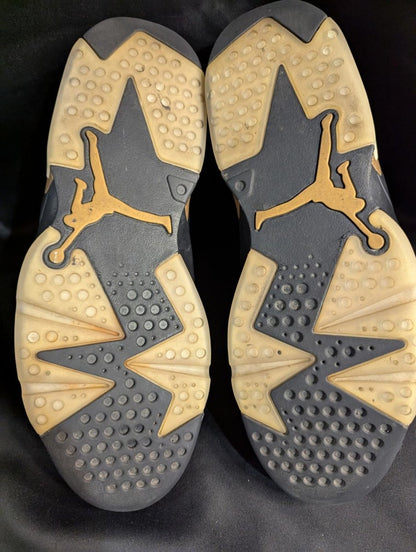 Jordan 6 Retro DMP "Defining Moments" Black Gold Sz 12 Used Good CT4954 - 007 - Sole & Drip