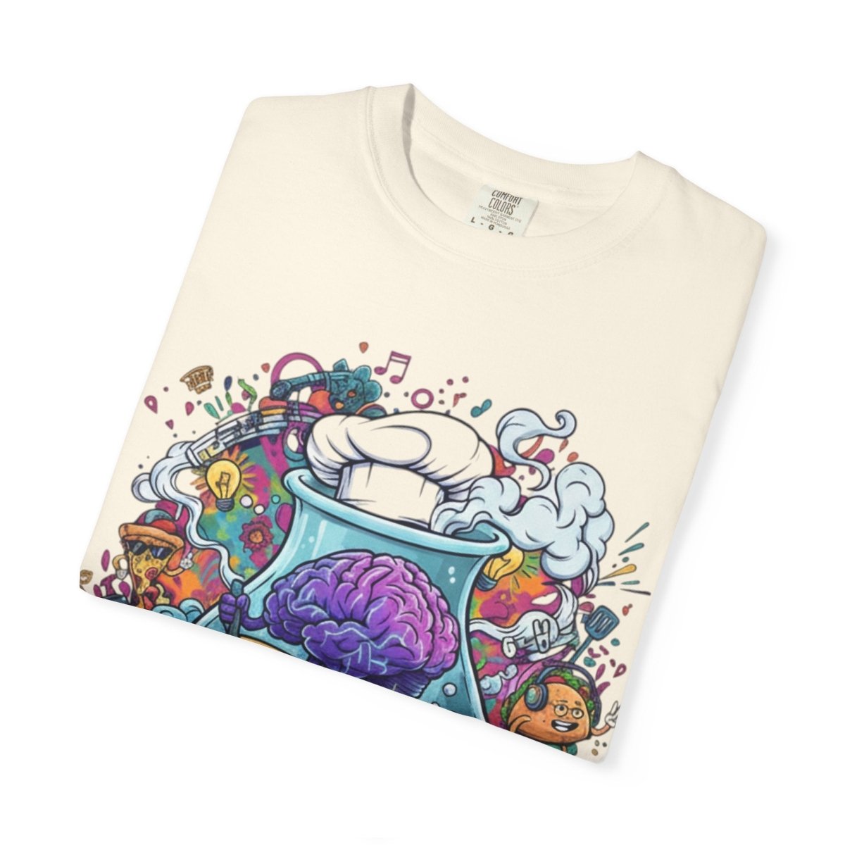 "Let Me Cook" T-Shirt — Colorful Chef Brain Illustration - Sole & Drip