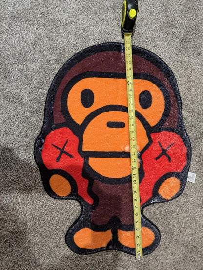 NEW Hypebeast BAPE x KAWS Baby Milo Tufted Rug Ape Monkey 29x25" Streetwear - Sole & Drip
