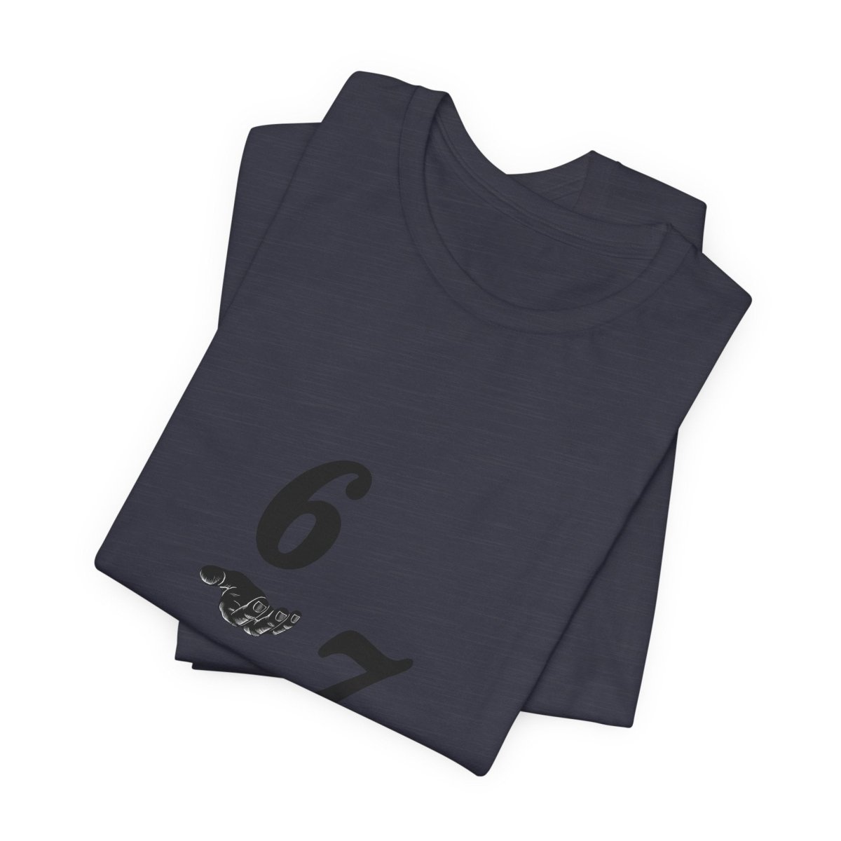 6 7 W hands Tee — Minimal 6 7 w/hands Graphic T-Shirt - Sole & Drip