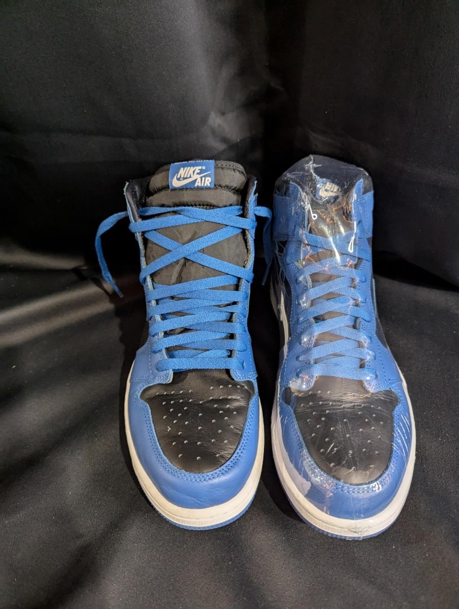 NEW NIB Air Jordan 1 High OG "Dark Marina Blue" Black Blue Size 12 555088 - 404 - Sole & Drip