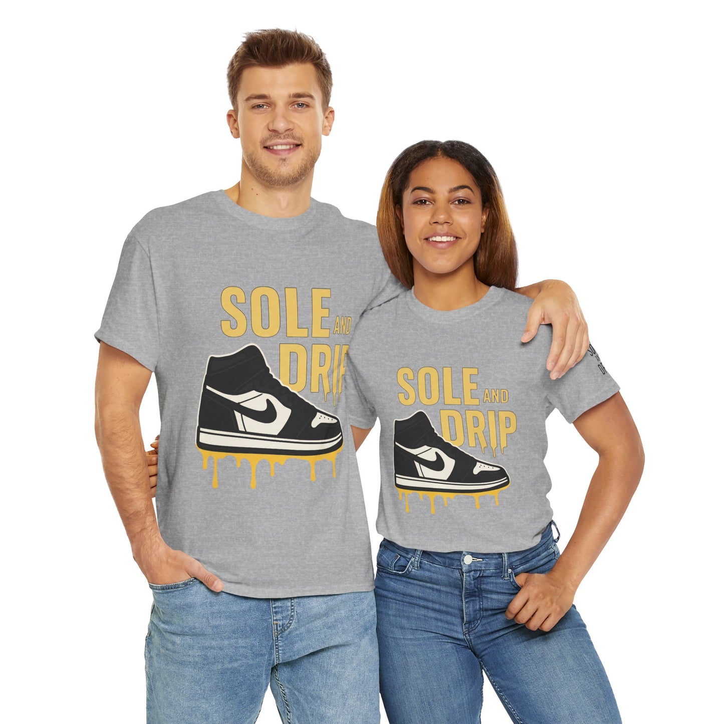 Sole and Drip Short Sleeve Tee — Sneaker Graphic Shirt with 'SOLE AND DRIP' Design