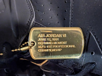 Jordan 6 Retro DMP "Defining Moments" Black Gold Sz 12 Used Good CT4954 - 007 - Sole & Drip