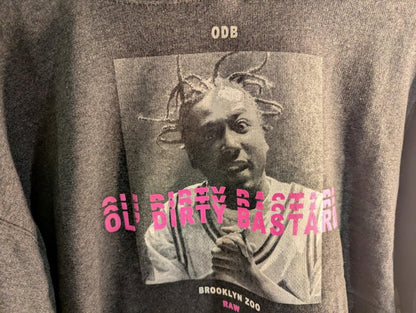 NWT Ol' Dirty Bastard ODB "Brooklyn Zoo RAW" Pullover Hoodie Gray Medium Rap Hip - Sole & Drip