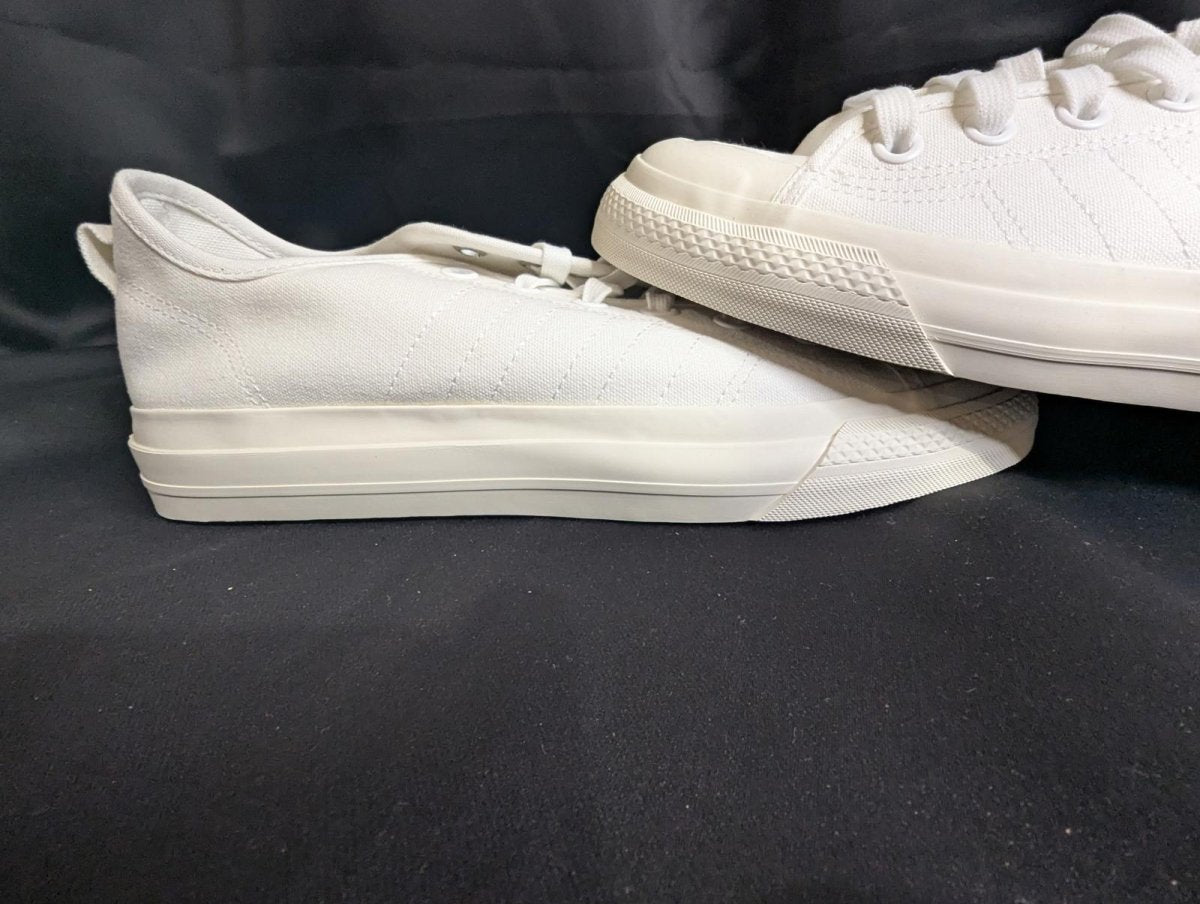 NEW NIB Adidas Nizza RF "Triple White" Canvas Retro Size 8.5 EF1883 Clean Look - Sole & Drip