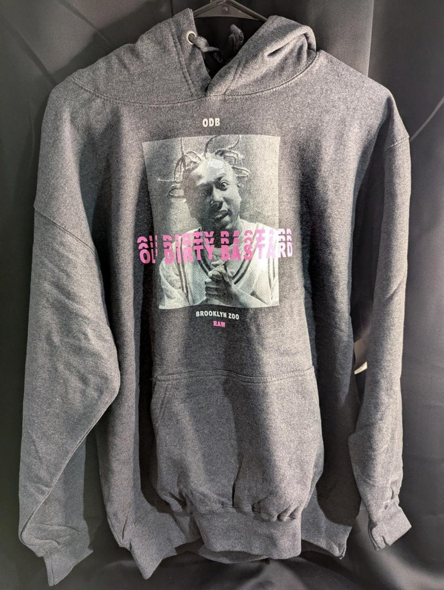NWT Ol' Dirty Bastard ODB "Brooklyn Zoo RAW" Pullover Hoodie Gray Medium Rap Hip - Sole & Drip
