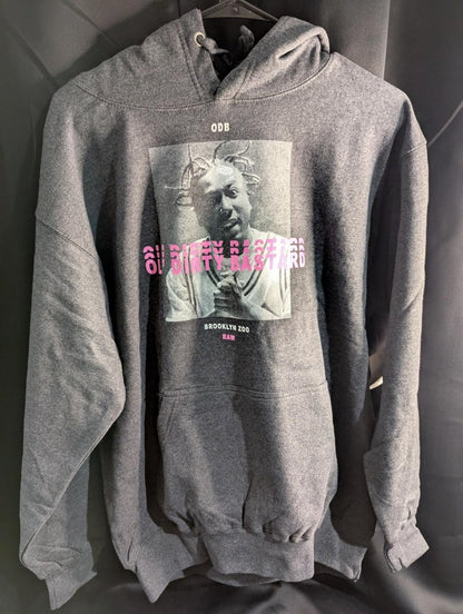 NWT Ol' Dirty Bastard ODB "Brooklyn Zoo RAW" Pullover Hoodie Gray Medium Rap Hip - Sole & Drip