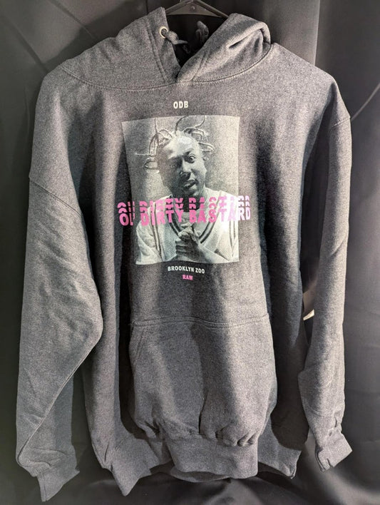 NWT Ol' Dirty Bastard ODB "Brooklyn Zoo RAW" Pullover Hoodie Gray Medium Rap Hip - Sole & Drip