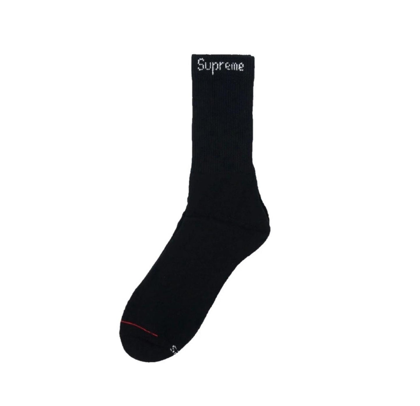 Supreme Hanes Black Crew Socks Authentic 4 Pack Size 6-12 NWT Fast Ship