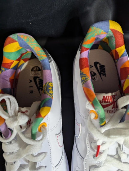 NEW NIB Nike AF1 Low LV8 GS "Playful Print" Multi Heel Size 6.5Y FN8912 - 111 - Sole & Drip