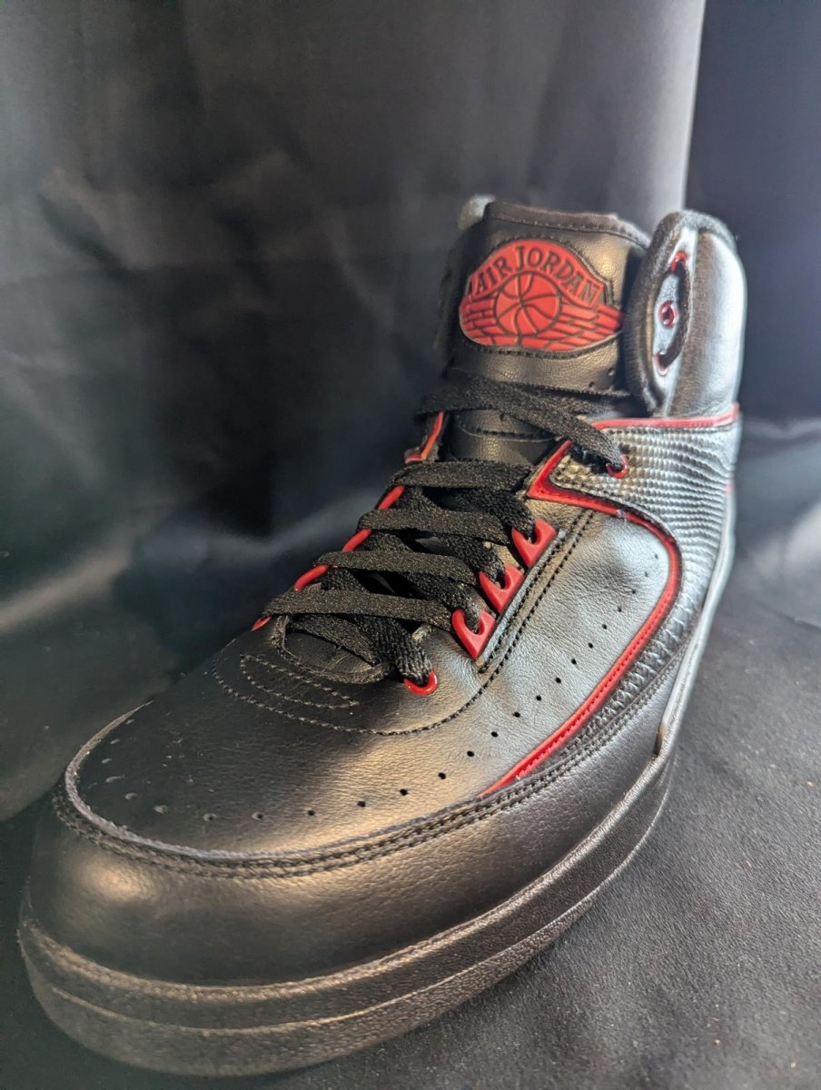 Jordan 2 Retro "Alternate '87" Black Red Size 13 Used VGC 834274 - 001 High Top - Sole & Drip