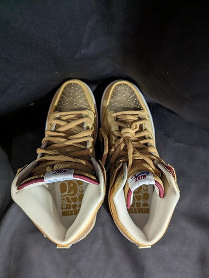 DS Nike SB Dunk High Premium "Thai Temple" Koston 2010 Gold 11.5 313171 - 702 NIB - Sole & Drip