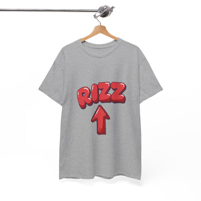 Adult Tee — Playful "RIZZ" Arrow Graphic Shirt